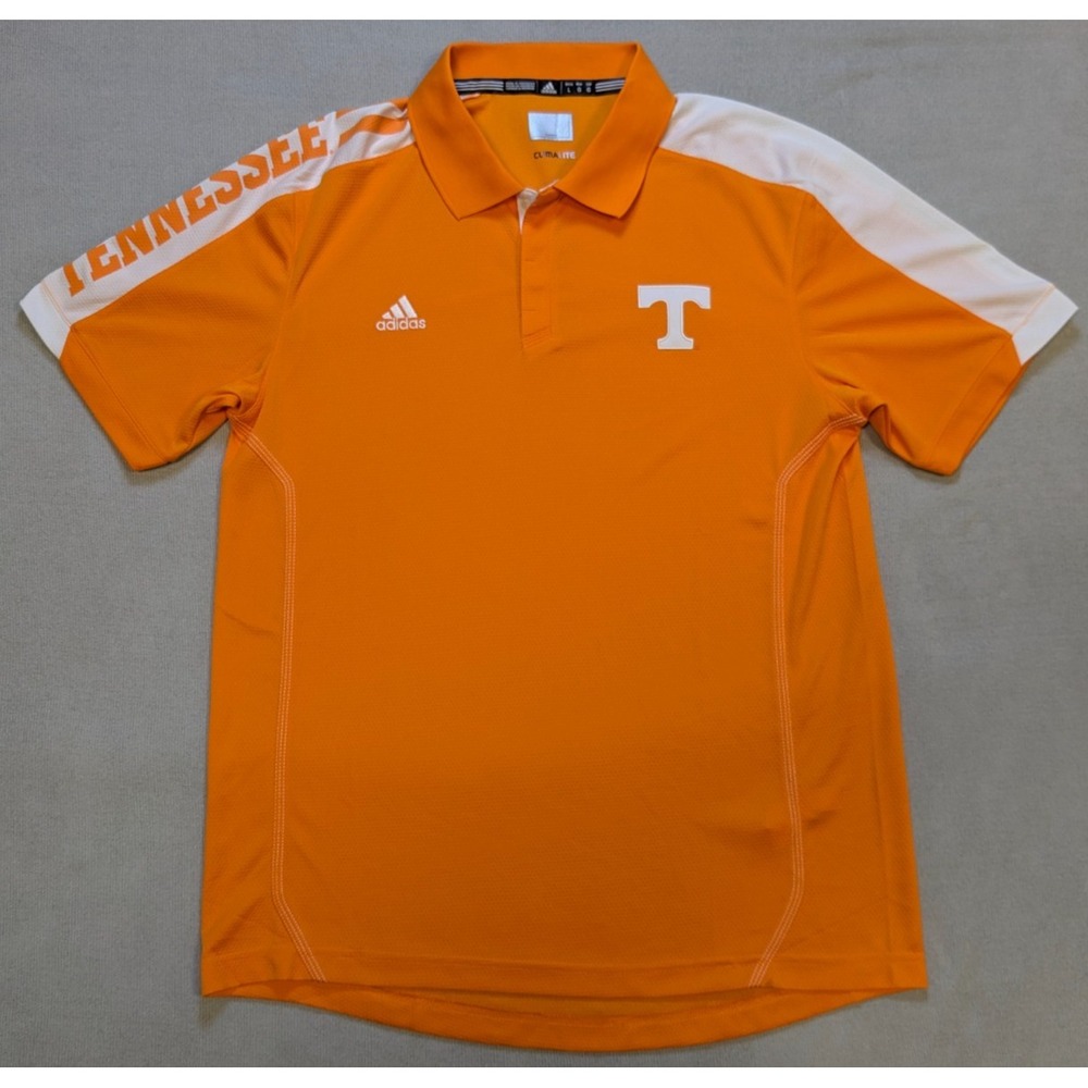 Tennessee Volunteers Shirt Mens Large Orange Adidas Polo Performance Team Issued